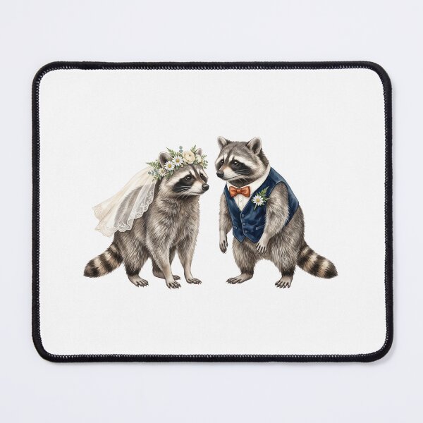 Item preview, Raccoon Wedding Couple Art designed and sold by Roy & Tiffany.