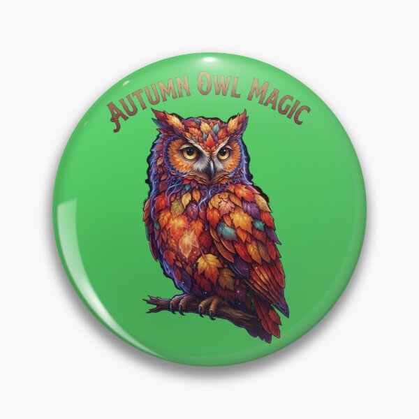 Item preview, Autumn Owl Magic Fall Leaves Nature Forest Bird Art designed and sold by Evelashop.