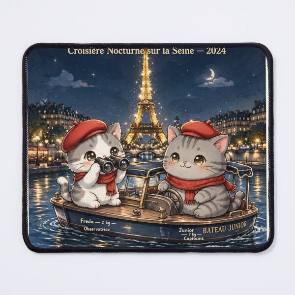 Item preview, Red Berets: Freda and Junior - Seine River Night Cruise Paris Adventure designed and sold by MAISON SYLVIE.