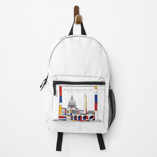Item preview, Washington DC Mondrian style poster 3D designed and sold by CMYKStudio.