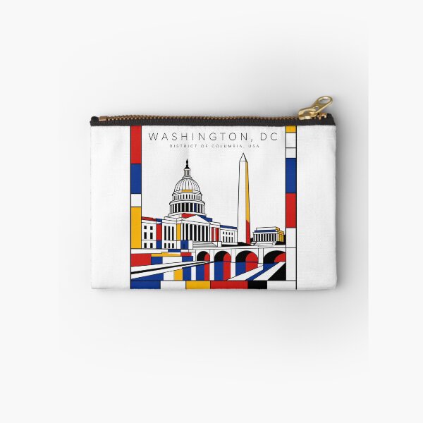 Item preview, Washington DC Mondrian style poster 3D designed and sold by CMYKStudio.