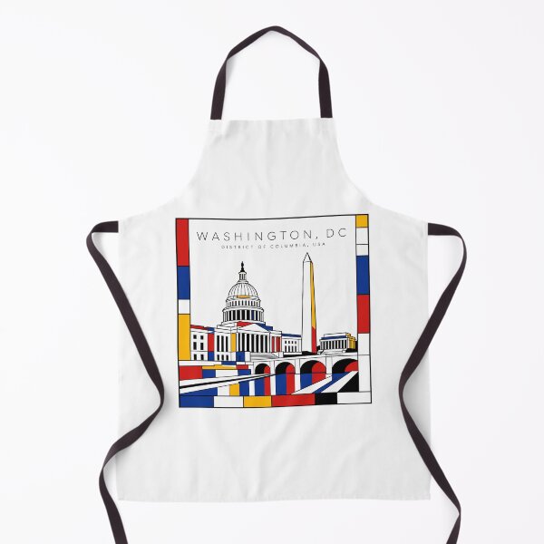 Item preview, Washington DC Mondrian style poster 3D designed and sold by CMYKStudio.