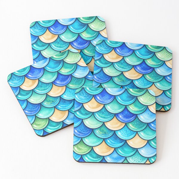 Item preview, Ocean Blue Fish Scales – Seamless Marine Inspired Design designed and sold by annenambiro.