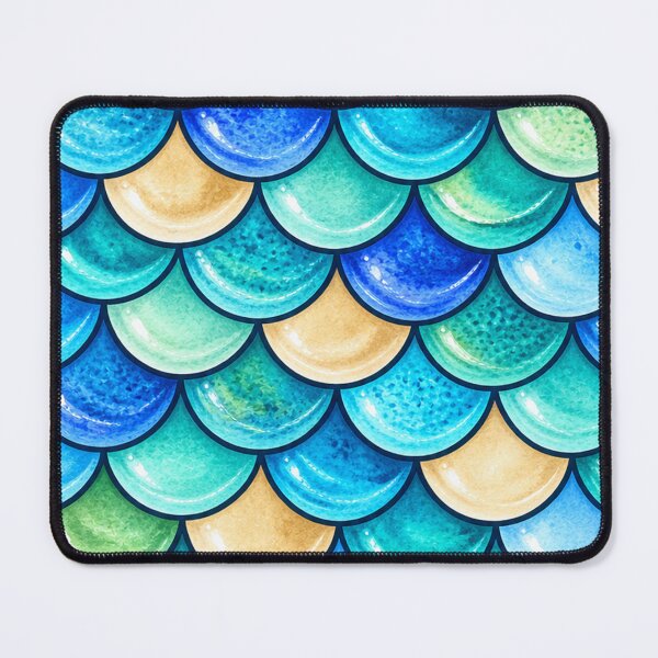 Item preview, Ocean Blue Fish Scales – Seamless Marine Inspired Design designed and sold by annenambiro.