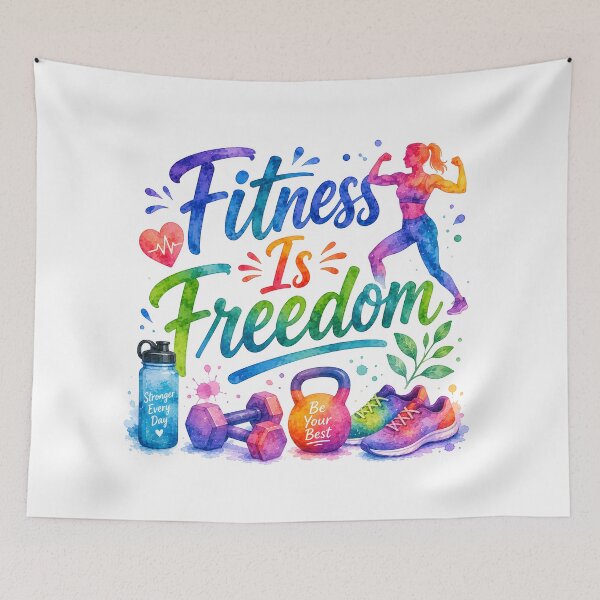 Item preview, Fitness is freedom designed and sold by nimmitrends.