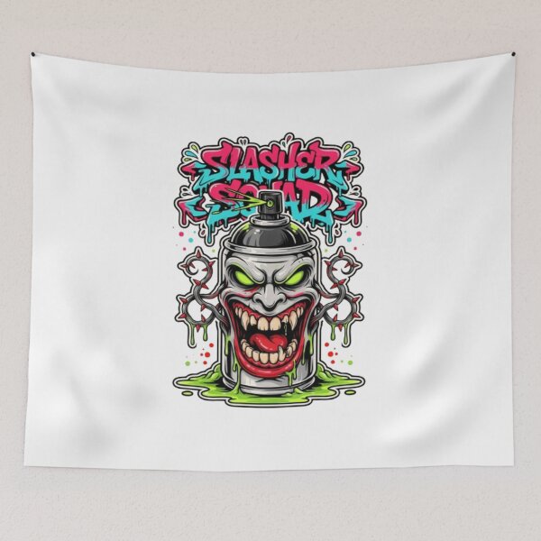 Item preview, Slasher Squad Spray Can Horror Monsters designed and sold by smartlogo_factory.