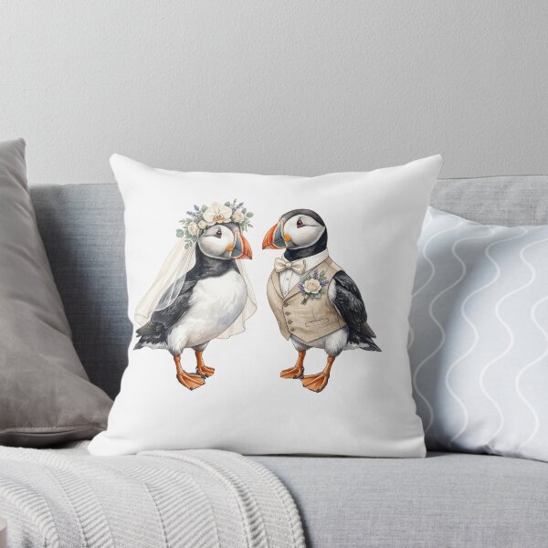 Item preview, Puffin Wedding Couple Art designed and sold by Roy & Tiffany.