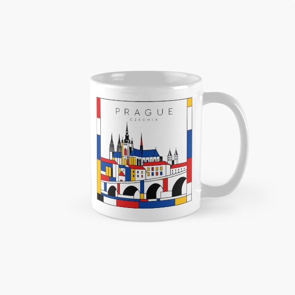 Item preview, Prague Mondrian style poster 3D designed and sold by CMYKStudio.