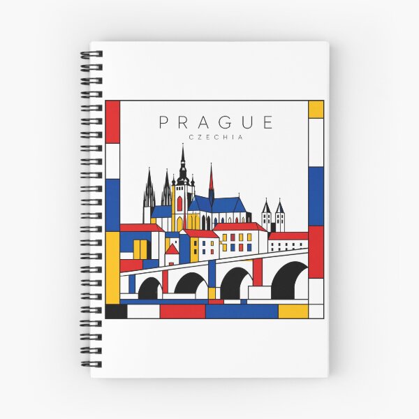 Item preview, Prague Mondrian style poster 3D designed and sold by CMYKStudio.