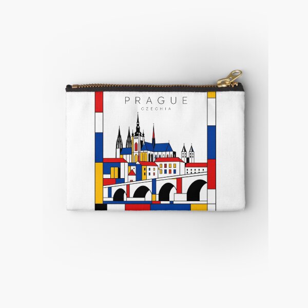 Item preview, Prague Mondrian style poster 3D designed and sold by CMYKStudio.