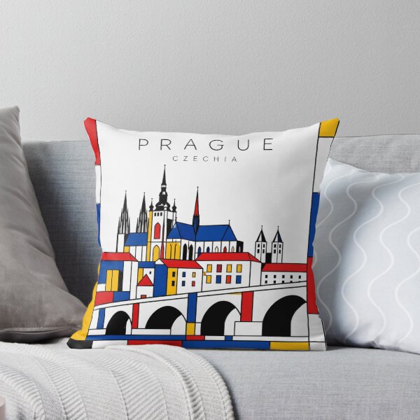 Item preview, Prague Mondrian style poster 3D designed and sold by CMYKStudio.