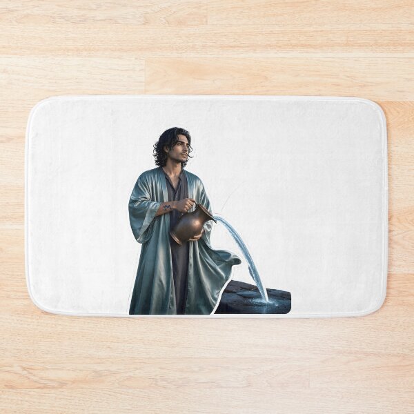 Item preview, Aquarius Water Bearer Man Portrait designed and sold by Zodiac Celestial Art.