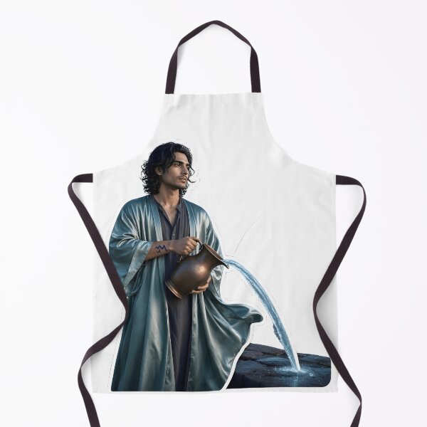 Item preview, Aquarius Water Bearer Man Portrait designed and sold by Zodiac Celestial Art.