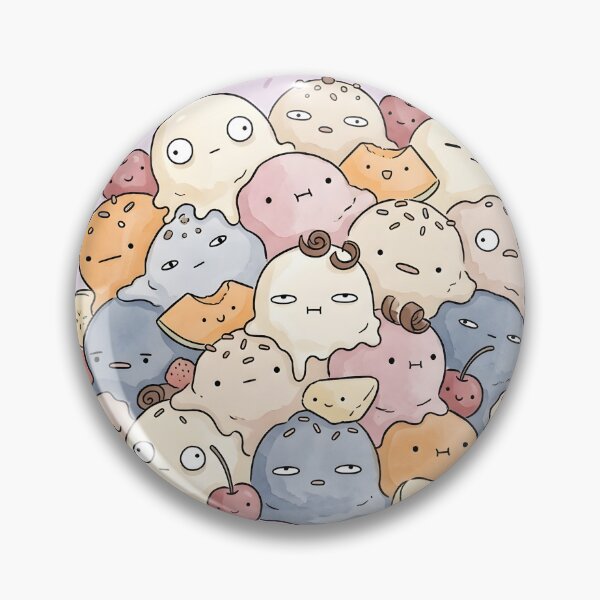 Item preview, Cute Melting Ice Cream Scoops Kawaii Summer Dessert designed and sold by DuckOddity.