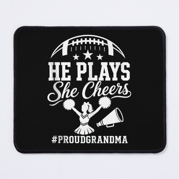 Item preview, Proud Football Grandma He Plays She Cheers Game Day Sports Supporter designed and sold by RuperDelois.