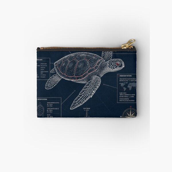 Item preview, Sea Turtle Blueprint Art | Sea Creatures Technical Illustration designed and sold by SunnyDesign82.