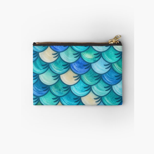 Item preview, Aquatic Fish Scale Mosaic – Turquoise, Teal & Blue designed and sold by annenambiro.