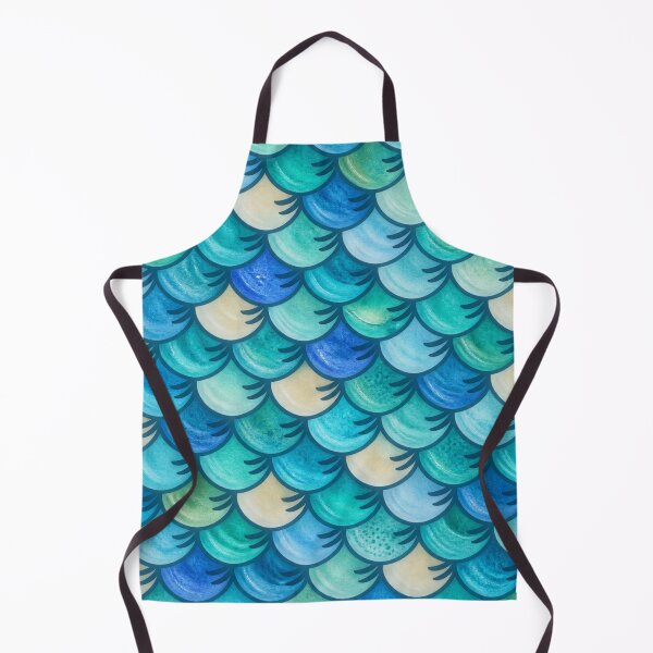 Item preview, Aquatic Fish Scale Mosaic – Turquoise, Teal & Blue designed and sold by annenambiro.