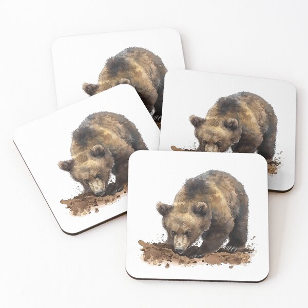Item preview, Bear Cub | Cute Woodland Animal Watercolor Art designed and sold by Mandayartstudio.