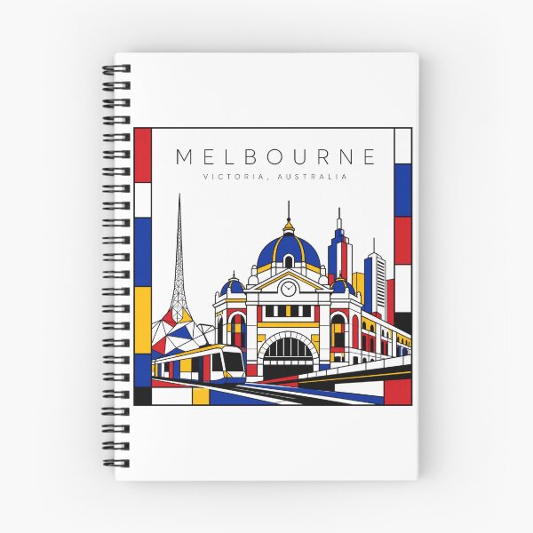 Item preview, Melbourne Mondrian style poster 3D designed and sold by CMYKStudio.