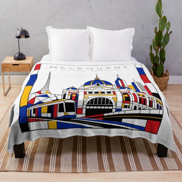 Item preview, Melbourne Mondrian style poster 3D designed and sold by CMYKStudio.