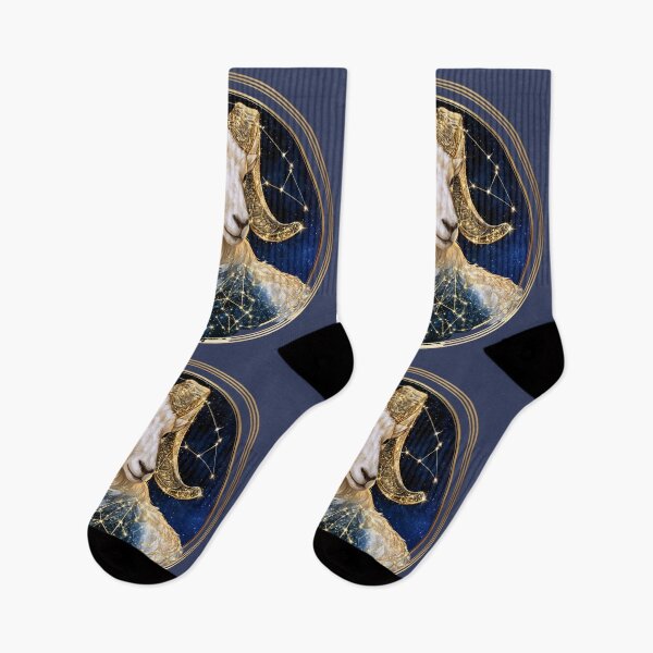 Item preview, Aries Zodiac Ram Astrology Celestial Constellation Gold Navy PNG designed and sold by MythicMood.