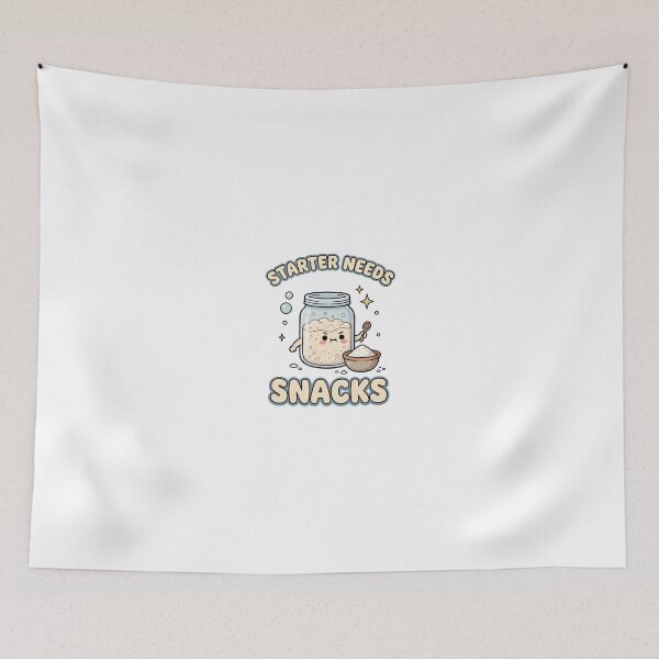 Item preview, Starter Needs Snacks Cute Sourdough Jar designed and sold by GoofyShopp.