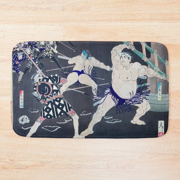 Item preview, Japanese Woodblock Print, Ukiyo-e Sumo and Firemen Art, Japanese Art Collectors designed and sold by RickE.