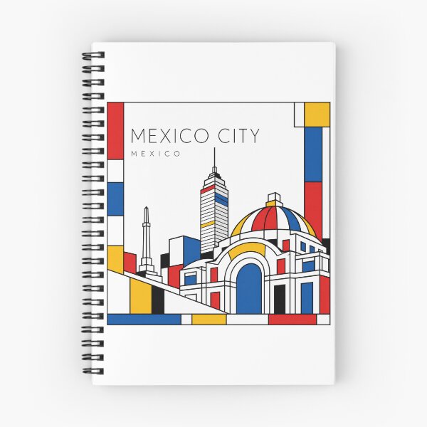 Item preview, Mexico City Mondrian style poster 3D designed and sold by CMYKStudio.