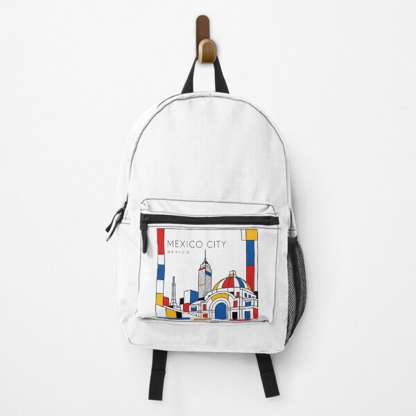 Item preview, Mexico City Mondrian style poster 3D designed and sold by CMYKStudio.