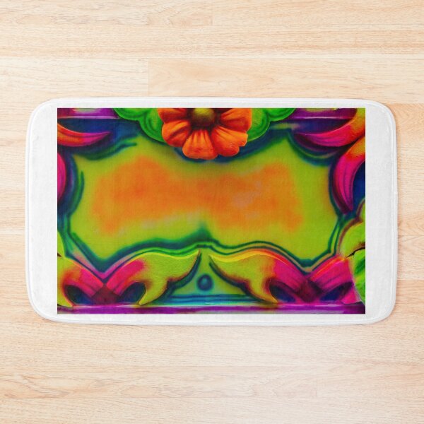 Item preview, Vibrant Neon Floral Ornamental Panel With Carved Decorative Frame And Abstract Colorful Background designed and sold by Nmallia.