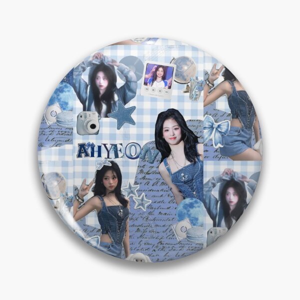 Item preview, Ahyeon BABYMONSTER Blue Denim Y2K Collage designed and sold by KryaArts27.