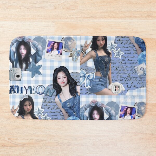 Item preview, Ahyeon BABYMONSTER Blue Denim Y2K Collage designed and sold by KryaArts27.