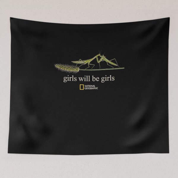Item preview, Girls Will Be Girls Praying Mantis Funny Insect Nature Lover Graphic T-Shirt designed and sold by Banyvim.