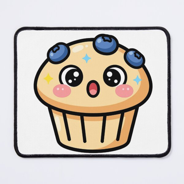 Item preview, Cute Surprised Kawaii Muffin Cartoon | Adorable Muffin Sticker & Gift Design designed and sold by Rood Art Studio.