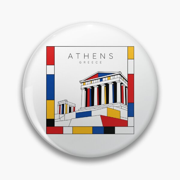 Item preview, Athens Mondrian style poster 3D designed and sold by CMYKStudio.