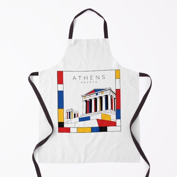 Item preview, Athens Mondrian style poster 3D designed and sold by CMYKStudio.