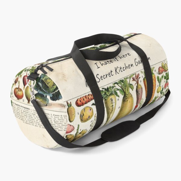 Item preview, I Hate it Here Secret Kitchen Garden French vintage vegetables botanical illustration print designed and sold by Anne Londez Studio.