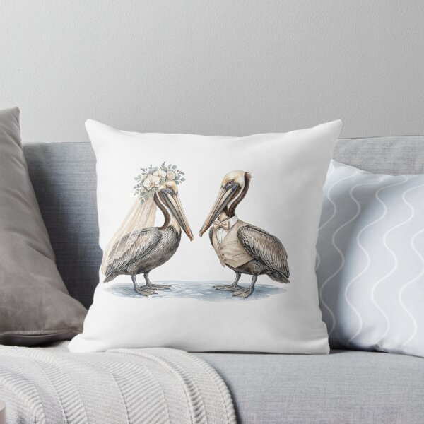 Item preview, Pelican Wedding Couple Art designed and sold by Roy & Tiffany.