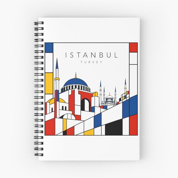 Item preview, Istanbul Mondrian style poster 3D designed and sold by CMYKStudio.