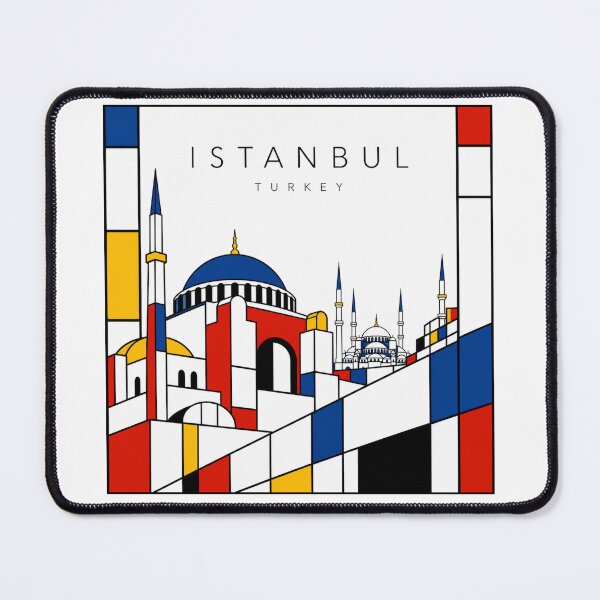 Item preview, Istanbul Mondrian style poster 3D designed and sold by CMYKStudio.