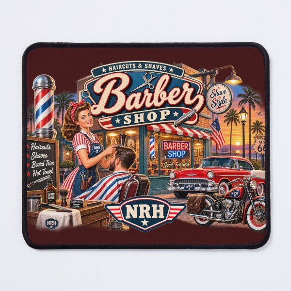 Item preview, Retro Vintage Hair Salon Poster designed and sold by Normandy Road Heritage.