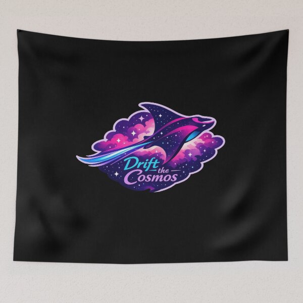 Item preview, Neon Manta Gliding Through the Stars  designed and sold by Sketchlegacy.