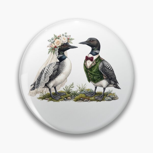 Item preview, Loon Wedding Couple Art designed and sold by Roy & Tiffany.