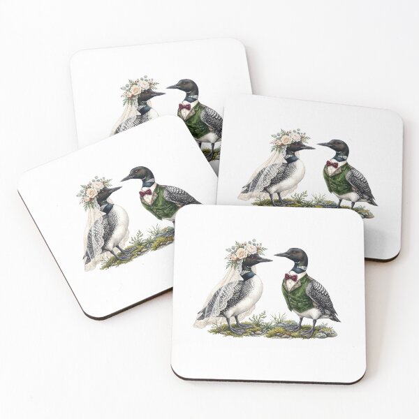 Item preview, Loon Wedding Couple Art designed and sold by Roy & Tiffany.