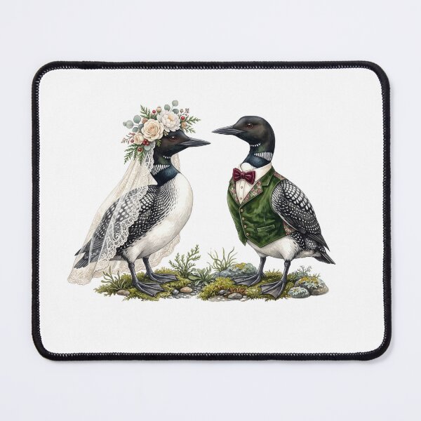 Item preview, Loon Wedding Couple Art designed and sold by Roy & Tiffany.