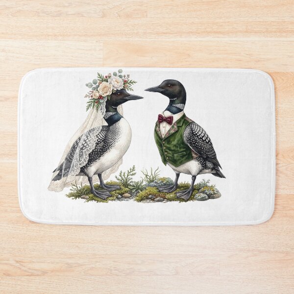 Item preview, Loon Wedding Couple Art designed and sold by Roy & Tiffany.