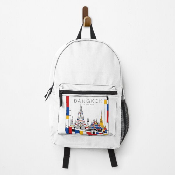 Item preview, Bangkok Mondrian style poster 3D designed and sold by CMYKStudio.