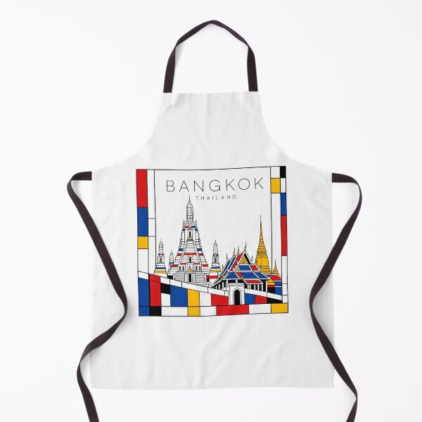 Item preview, Bangkok Mondrian style poster 3D designed and sold by CMYKStudio.