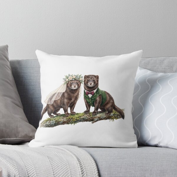 Item preview, Mink Wedding Couple Art designed and sold by Roy & Tiffany.
